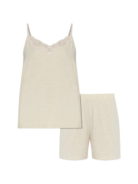  Hanro Lace-camisole Pajama Set - Neutrals 