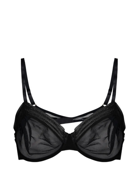  Hanro Lace-trim Bra - Black 
