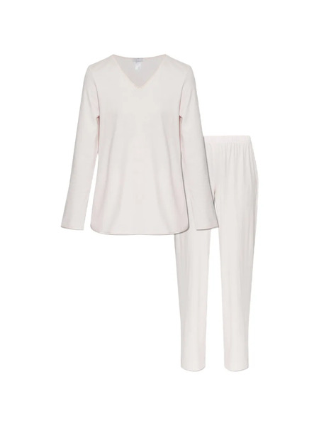  Hanro V-neck Pyjama Set - Pink 