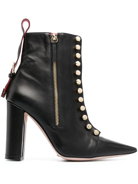  Hardot Buckle-detail Leather Ankle Boots - Black 