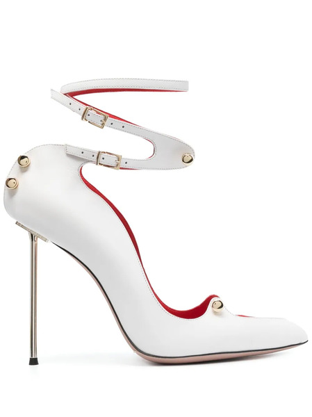  Hardot Harlot 130mm Pointed-toe Pumps - White 
