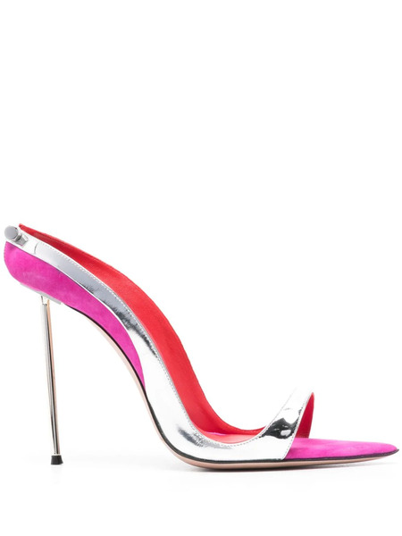  Hardot 110mm Leather Sandals - Red 