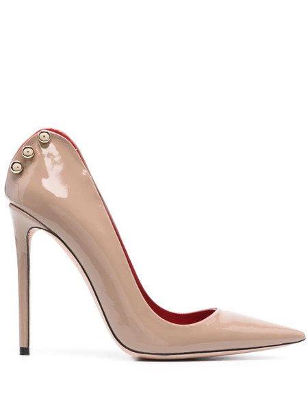  Hardot 100mm Supreme Patent-finish Pumps - Neutrals 