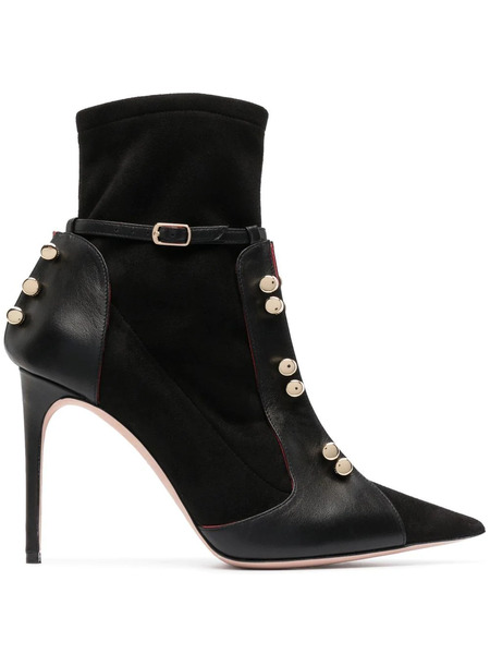  Hardot Stud-detail Pointed Ankle Boots - Black 