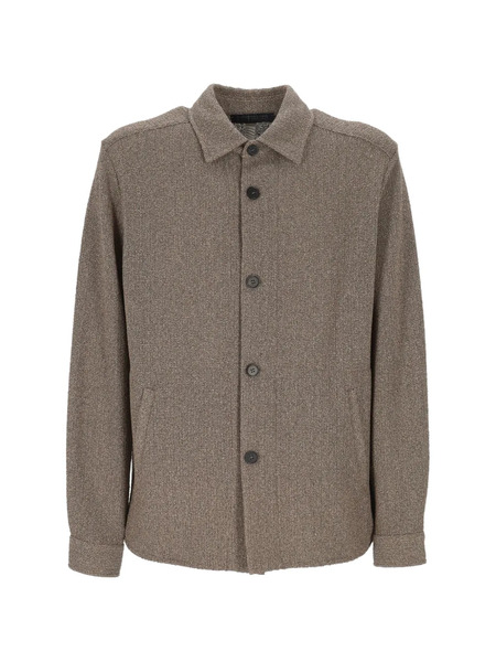  Harris Wharf London Buttoned Overshirt - Brown 