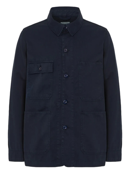 Hartford Patch-pocket Shirt Jacket - Blue 