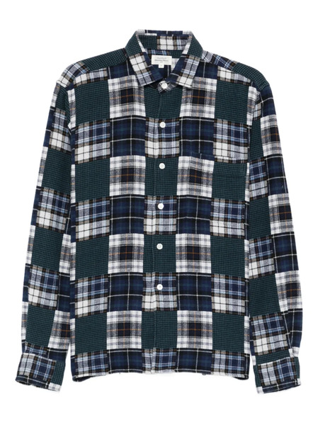  Hartford Patchwork Checked Shirt - Blue 