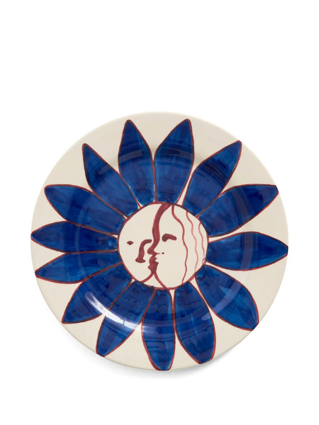  Hay La Pittura Flower-printed Plate - Neutrals 