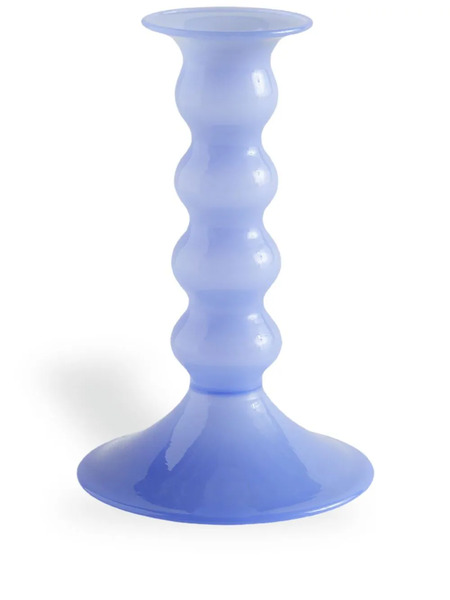  Hay Medium Wavy Curve-edge Body Candle Holder - Blue 