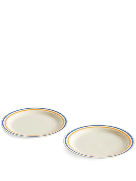  Hay Set Of Two Sobremesa Plates - Neutrals 