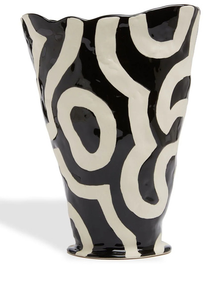  Hay Shadow Monochrome Vase (25cm) - Black 