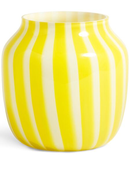  Hay Striped Wide Vase - Yellow 