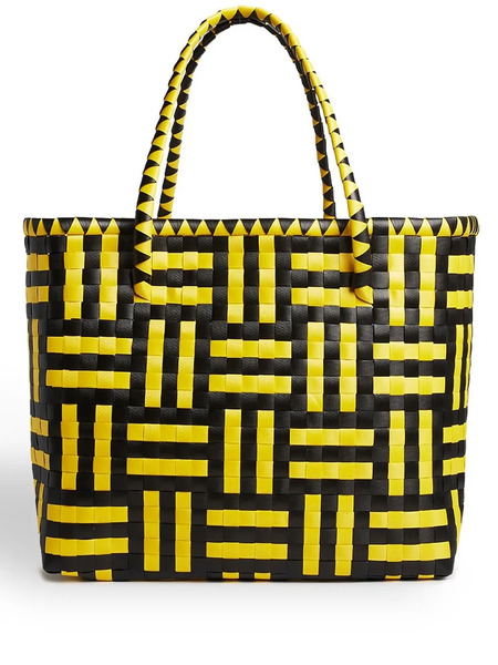  Hay Weaved Large Tote Bag - Yellow 