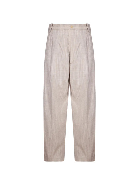  Hed Mayner Pinstripe-pattern Pleated Trousers - Neutrals 
