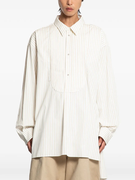  Hed Mayner Pinstriped Bib Shirt - White 