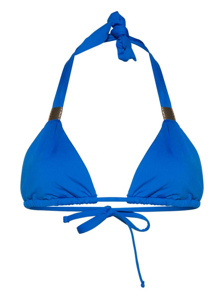  Heidi Klein Gathered-detail Triangle Bikini Top - Blue 