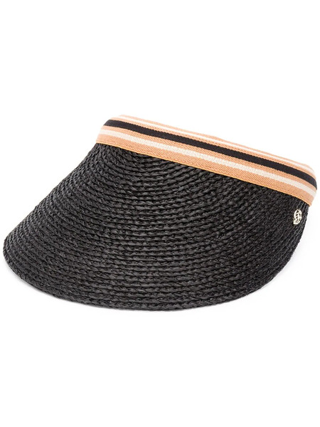  Helen Kaminski Bianca Braid Visor Hat - Black 