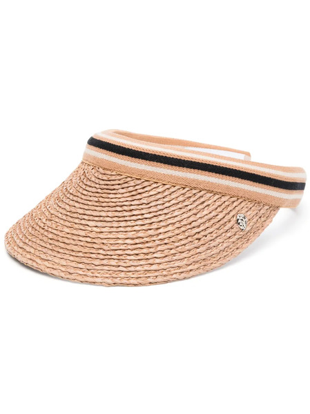  Helen Kaminski Woven-raffia Visor Cap - Neutrals 
