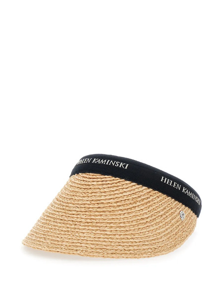  Helen Kaminski Woven Straw Visor Hat - Neutrals 