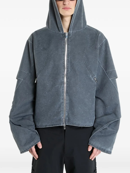  Heliot Emil Hooded Crinis Jacket - Grey 