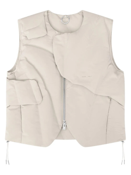  Heliot Emil Layered Padded Gilet - Neutrals 