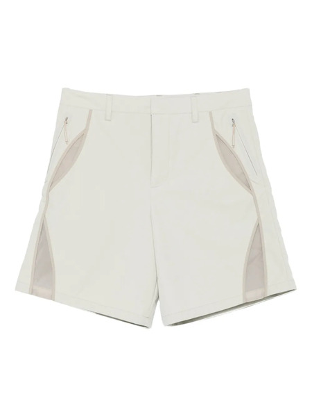  Heliot Emil Panelled Mesh Insert Shorts - Neutrals 