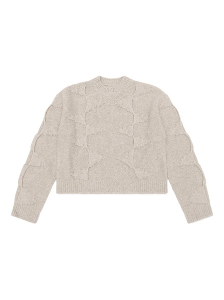  Heliot Emil Spiral-knit Wool Sweater - Neutrals 