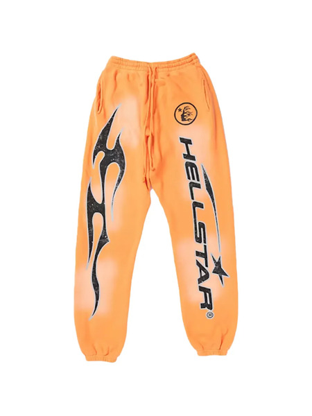  Hellstar Flare Track Pants - Orange 