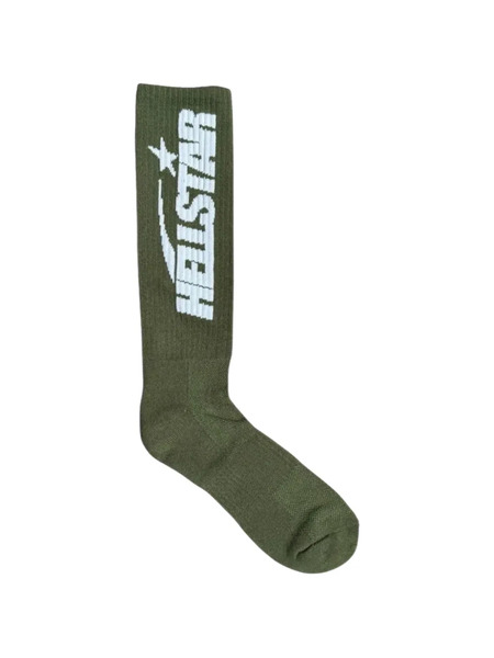  Hellstar Logo Socks - Green 
