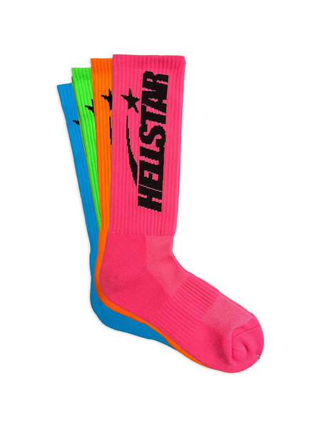  Hellstar Logo Socks (set Of Four) - Pink 