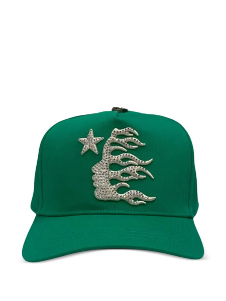  Hellstar Rhinestone Snapback Hat - Green 