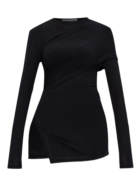  Helmut Lang Asymmetric Blouse - Black 