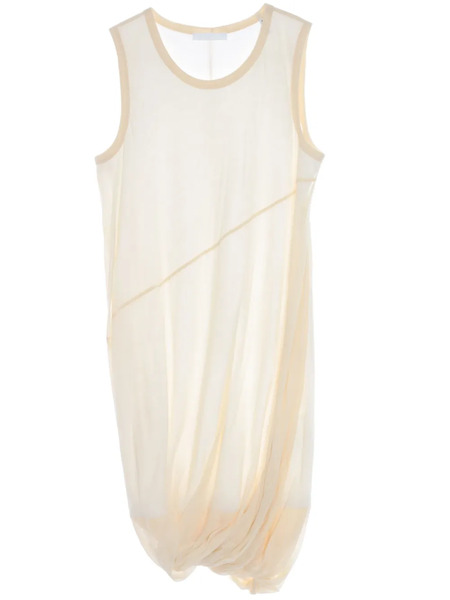  Helmut Lang Bubble Sheer-overlay Dress - Neutrals 