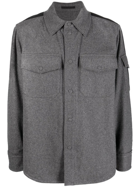  Helmut Lang Button-up Long-sleeve Shirt - Grey 