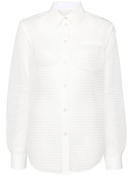  Helmut Lang Curved Bubblewrap Shirt - White 