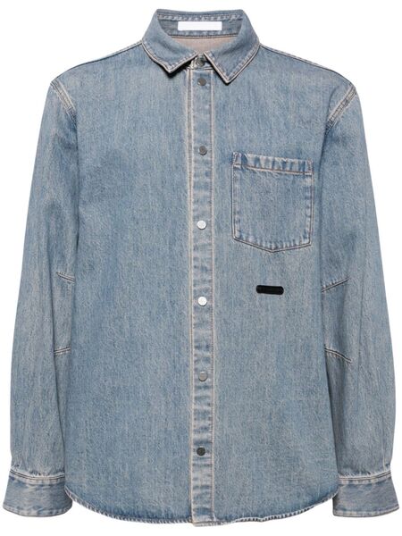  Helmut Lang Curved Denim Shirt - Blue 