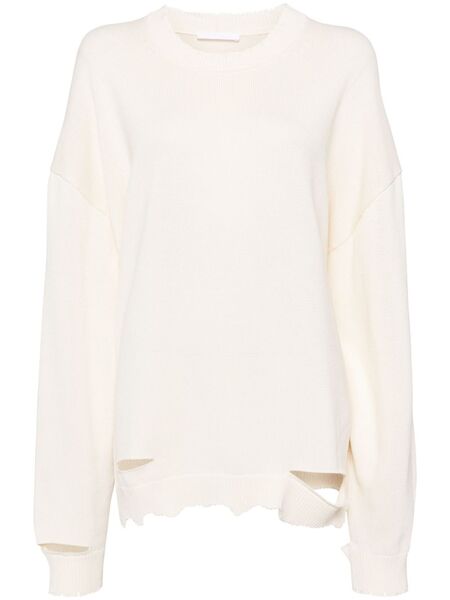  Helmut Lang Distressed Sweater - Neutrals 