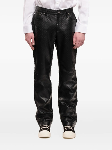  Helmut Lang Leather Worker Pants - Black 