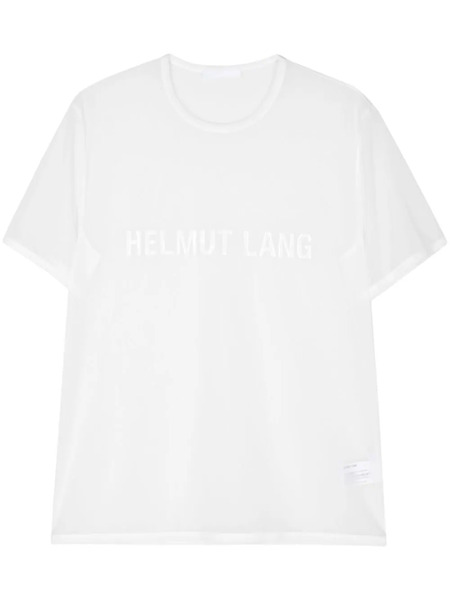  Helmut Lang Logo-print Sheer T-shirt - White 