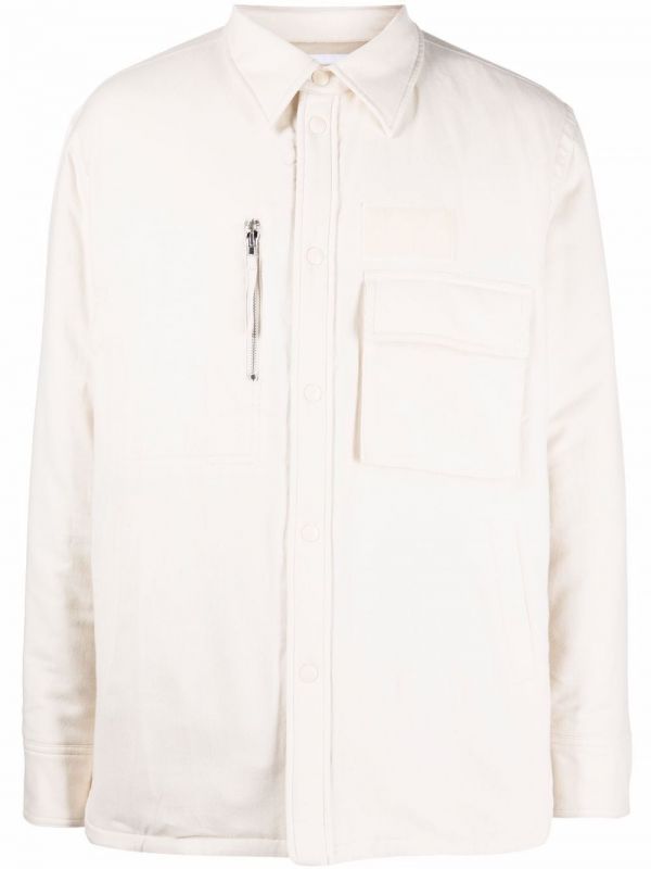  Helmut Lang Multi-pocket Quilted Shirt Jacket - Neutrals 