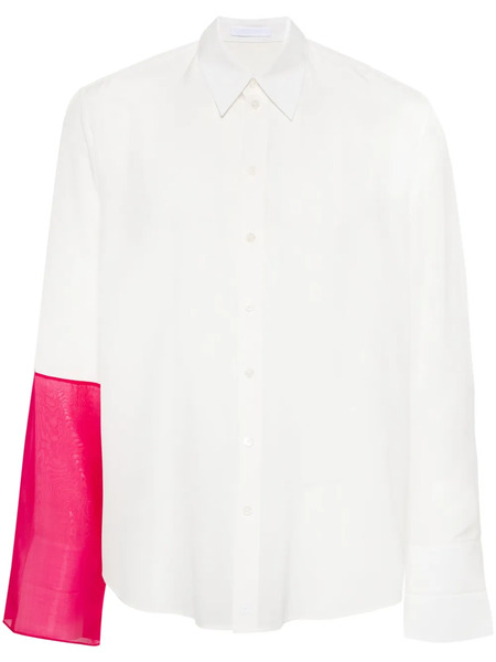  Helmut Lang Patchwork Silk Shirt - White 
