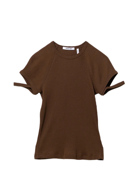  Helmut Lang Raglan Cropped T-shirt - Brown 