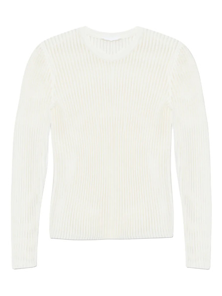  Helmut Lang Ribbed Long-sleeve Top - Neutrals 