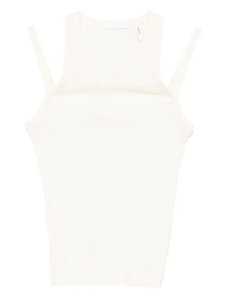 Helmut Lang Ribbed Tank Top - Neutrals 