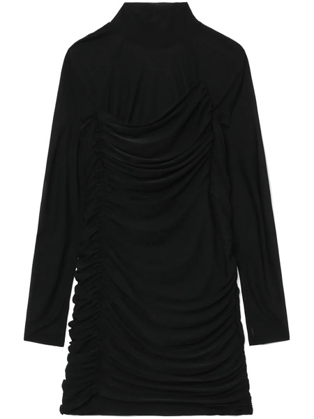  Helmut Lang Ruched Long-sleeve Minidress - Black 