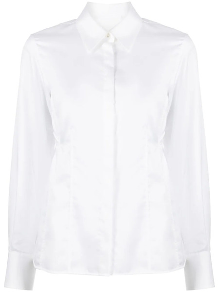  Helmut Lang Slash Silk Shirt - White 