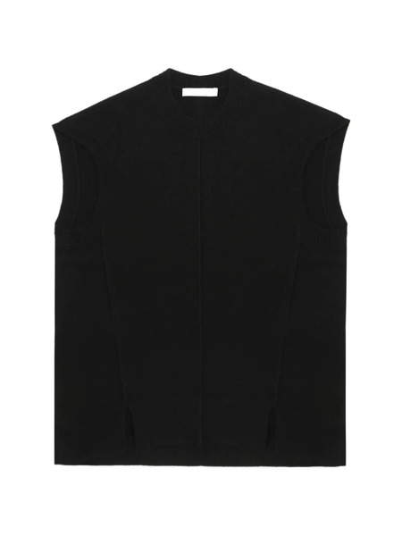  Helmut Lang Split Wool Vest - Black 