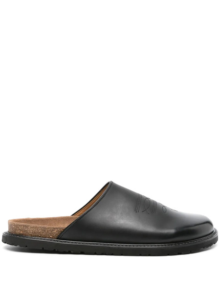  Hender Scheme Comfy Cheak Leather Slides - Black 
