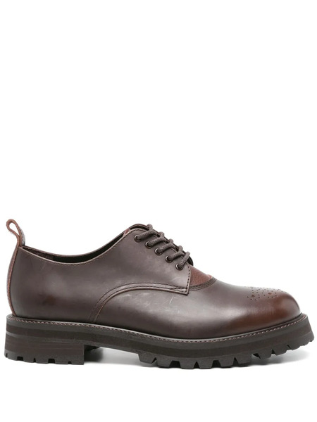  Hender Scheme Commando Blucher Leather Derby Shoes - Brown 