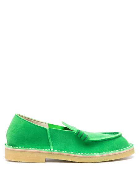  Hender Scheme Dean Suede Boat Shoes - Green 